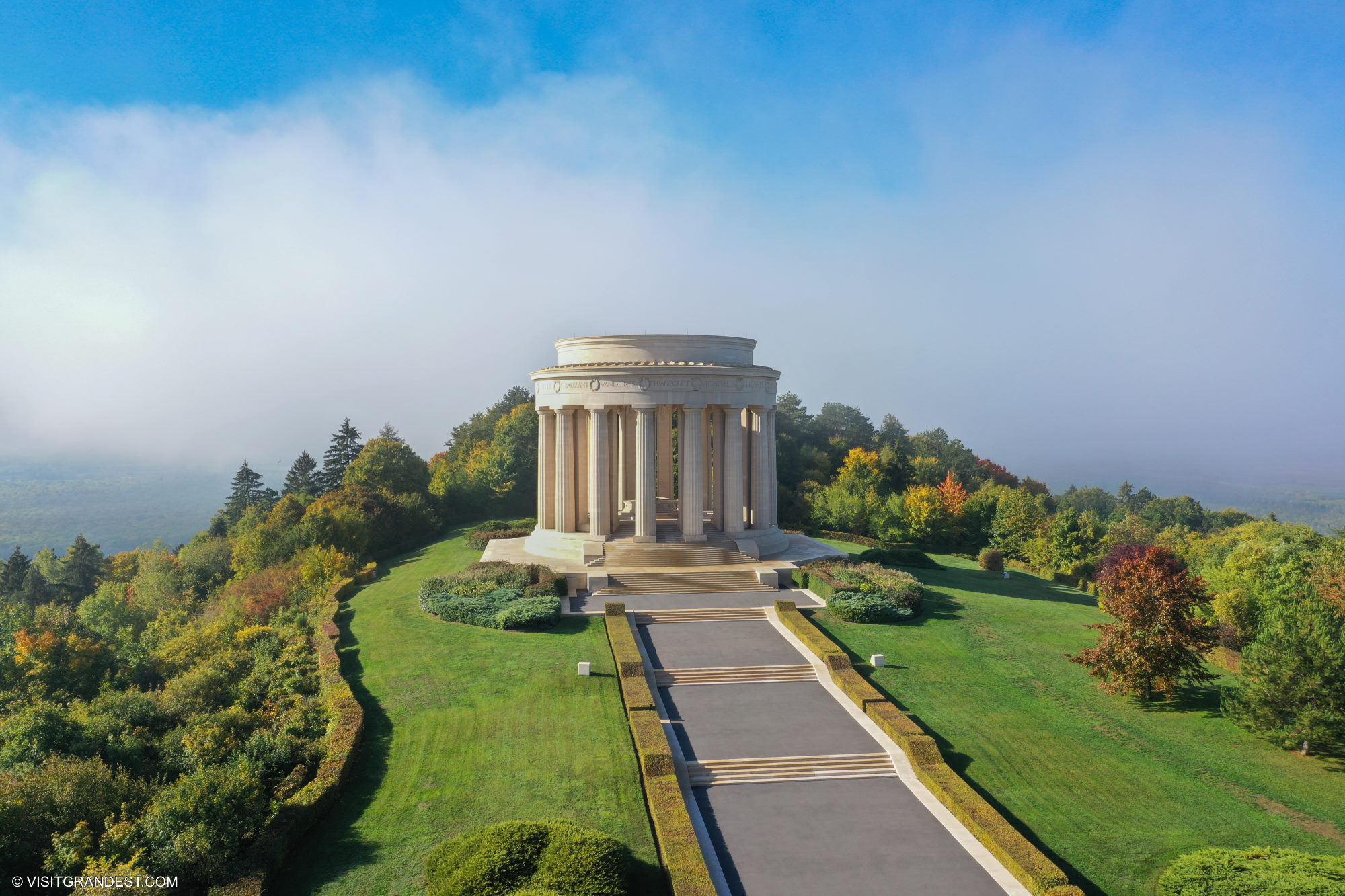 Montsec monument on a hilltop